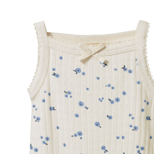 Nature Baby Camisole Bodysuit Pointelle Daisy Print