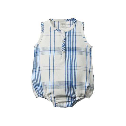 Nature Baby Cedar Suit Linen Clyde Check