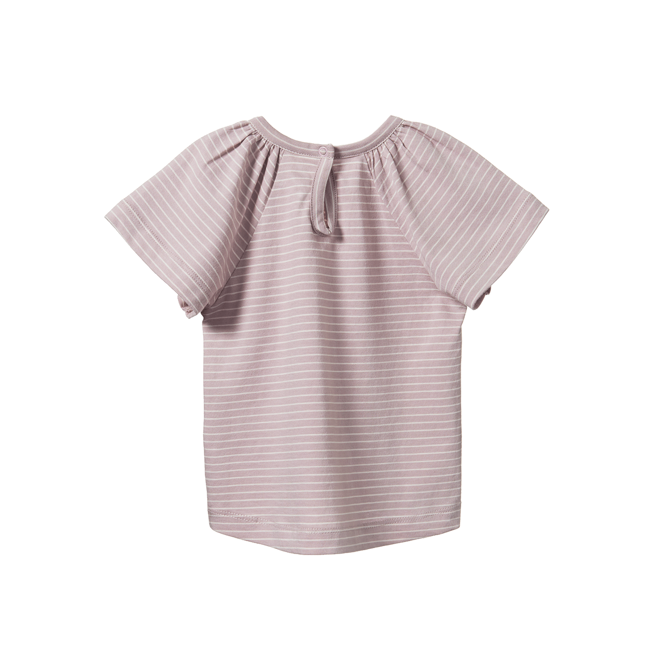 Nature Baby Faye Tee Lilac Natural Pinstripe