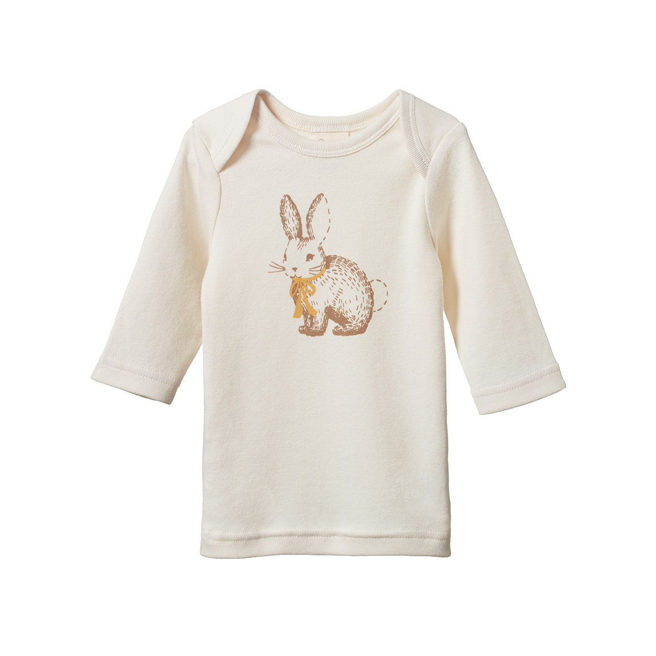 Nature Baby Baby Tee Rabbitty Natural Print