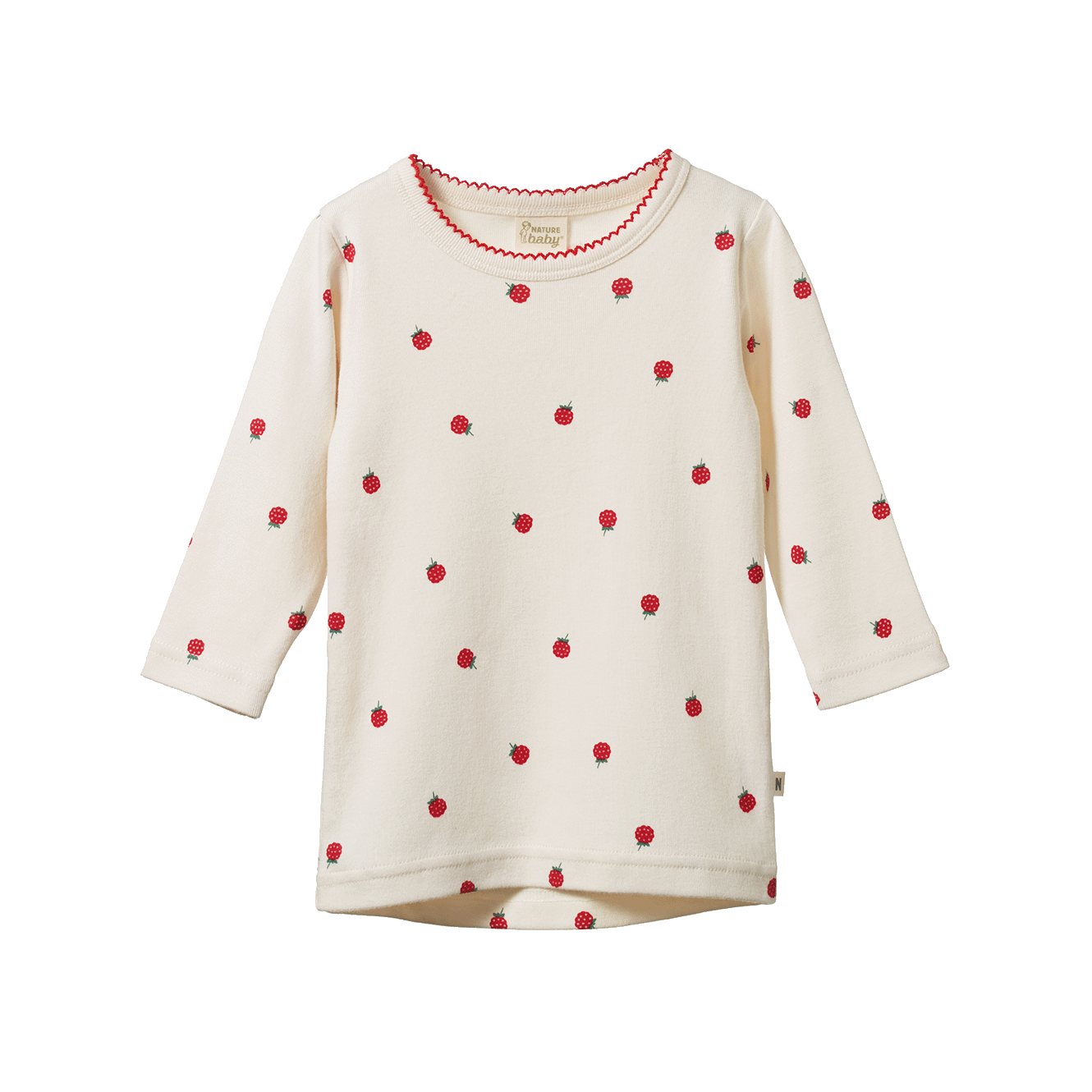 Nature Baby Long Sleeve Cloud Tee Raspberry Print