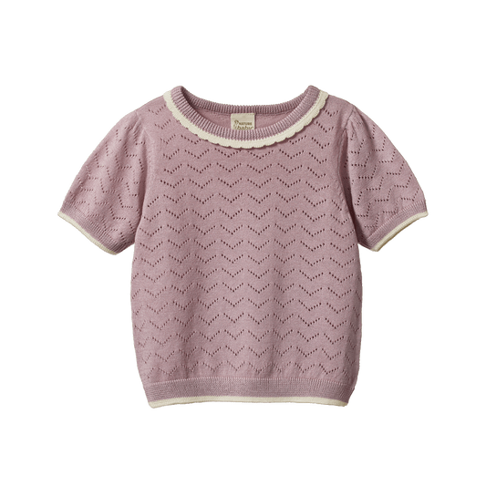 Nature Baby Maeve Tee Pointelle Lilac