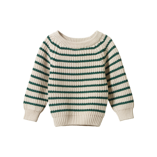 Nature Baby Billy Jumper Pine Sailor Stripe