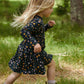 Nature Baby Long Sleeve Twirl Dress Navy Pollyanna Print