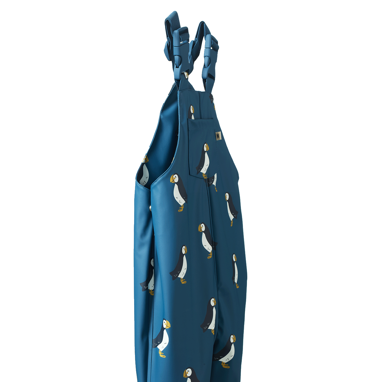 Nature Baby Splash Overalls Puffin Teal Print