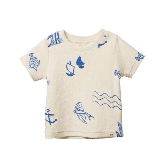 Nature Baby River Tee Atlantic Print Terry