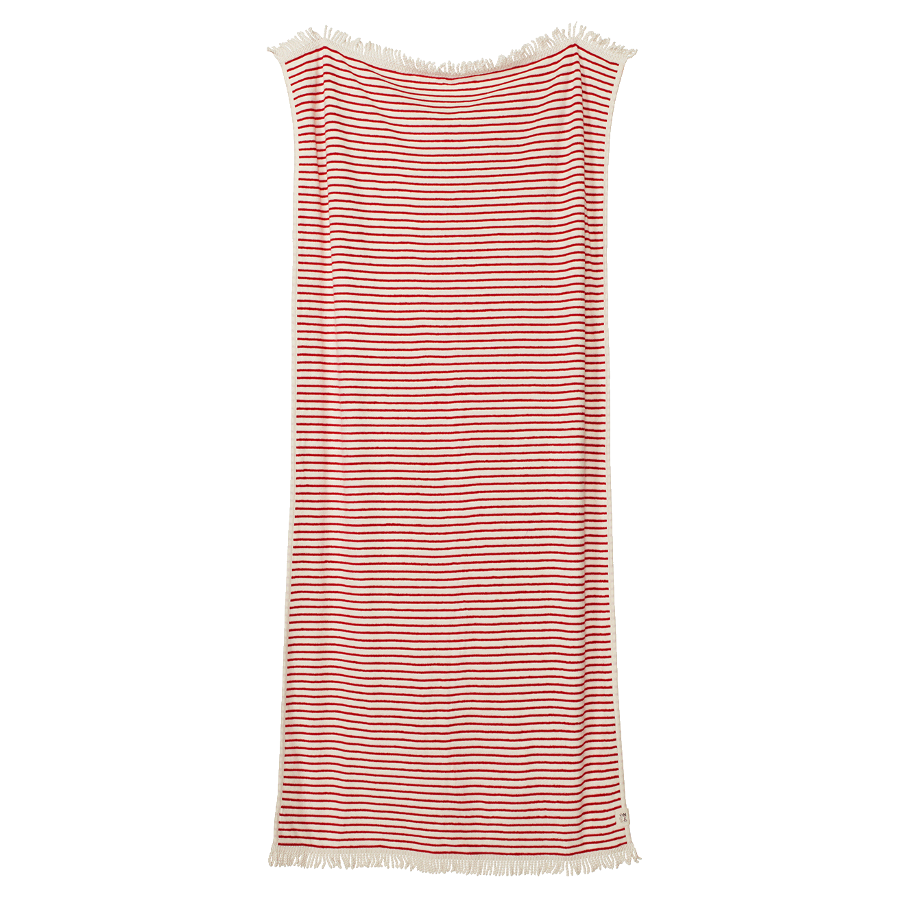 Nature Baby Beach Towel Red Sea Stripe