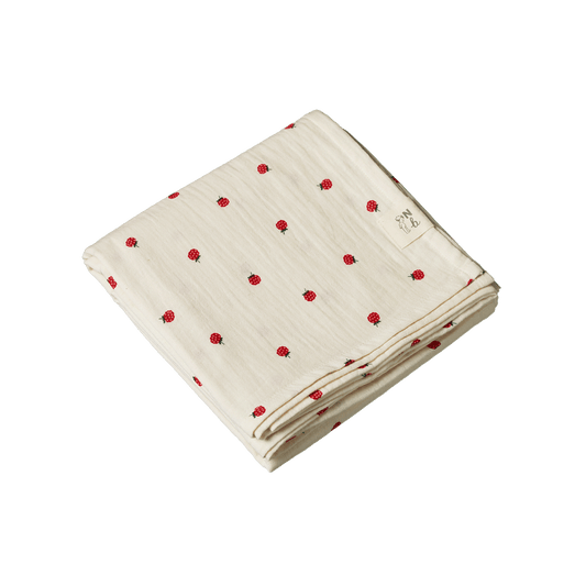 Nature Baby Muslin Wrap Raspberry Print