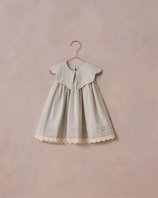 Noralee Florence Dress Sage Stripe