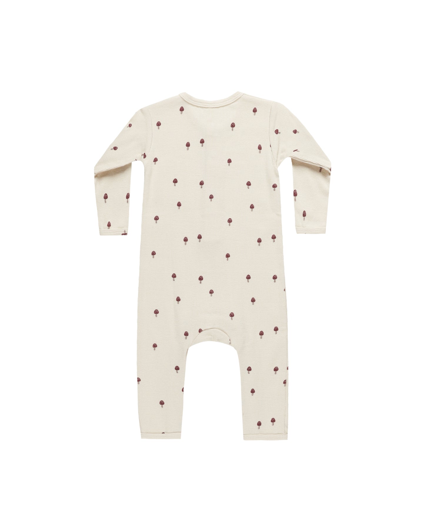 Quincy Mae Ribbed Baby Jumpsuit Mushroom