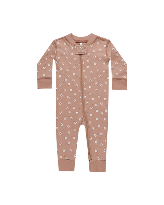 Quincy Mae Zip Long Sleeve Sleeper Rose Ditsy