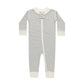 Quincy Mae Zip Long Sleeve Sleeper Blue Micro Stripe