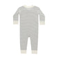 Quincy Mae Zip Long Sleeve Sleeper Blue Micro Stripe