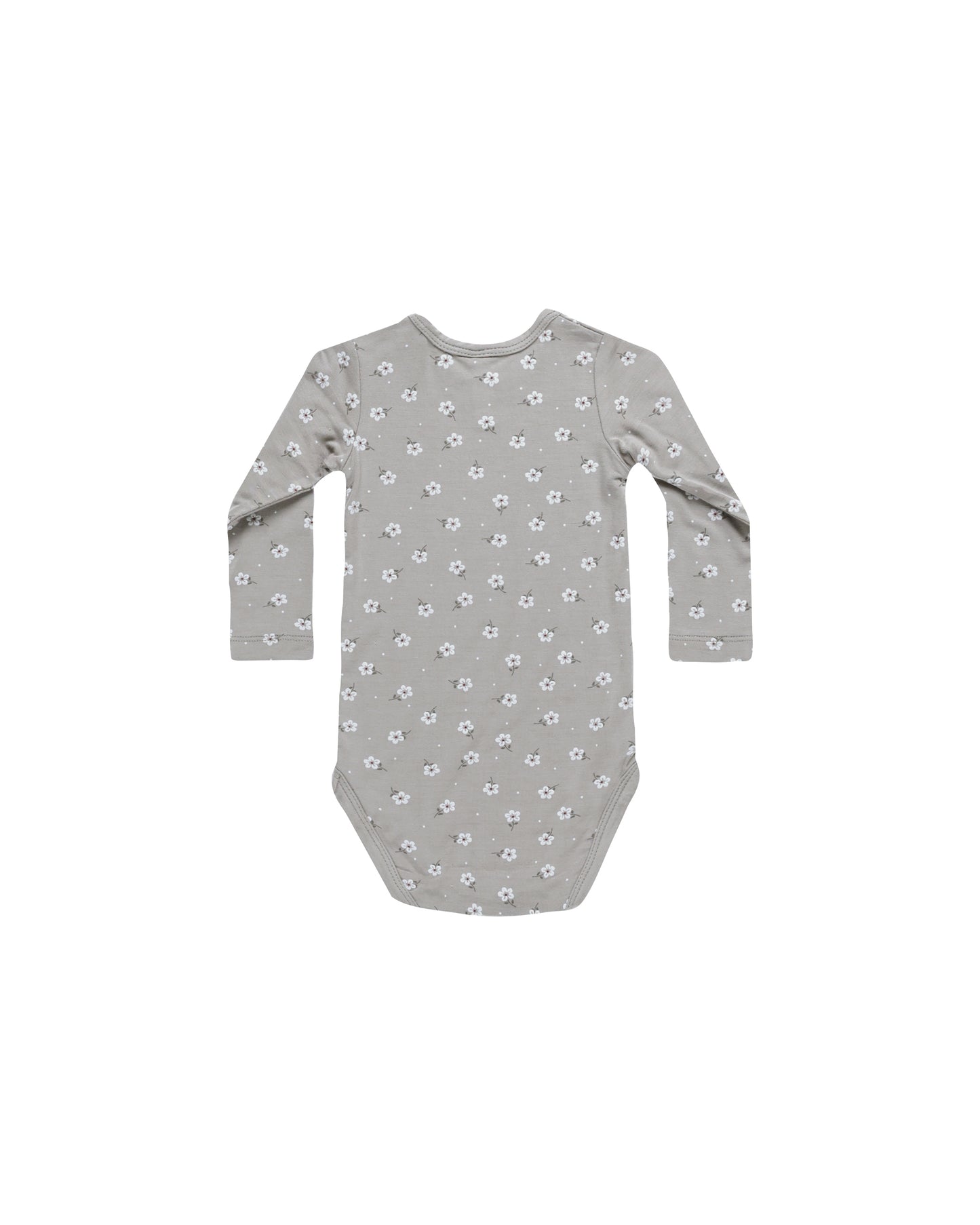 Quincy Mae Bamboo Long Sleeve Bodysuit Blue Ditsy