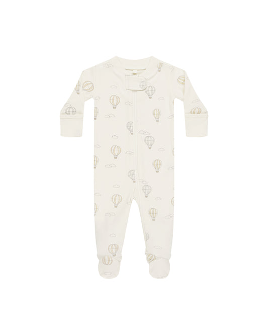 Quincy Mae Zip Long Sleeve Sleeper Footie | Hot Air Balloons