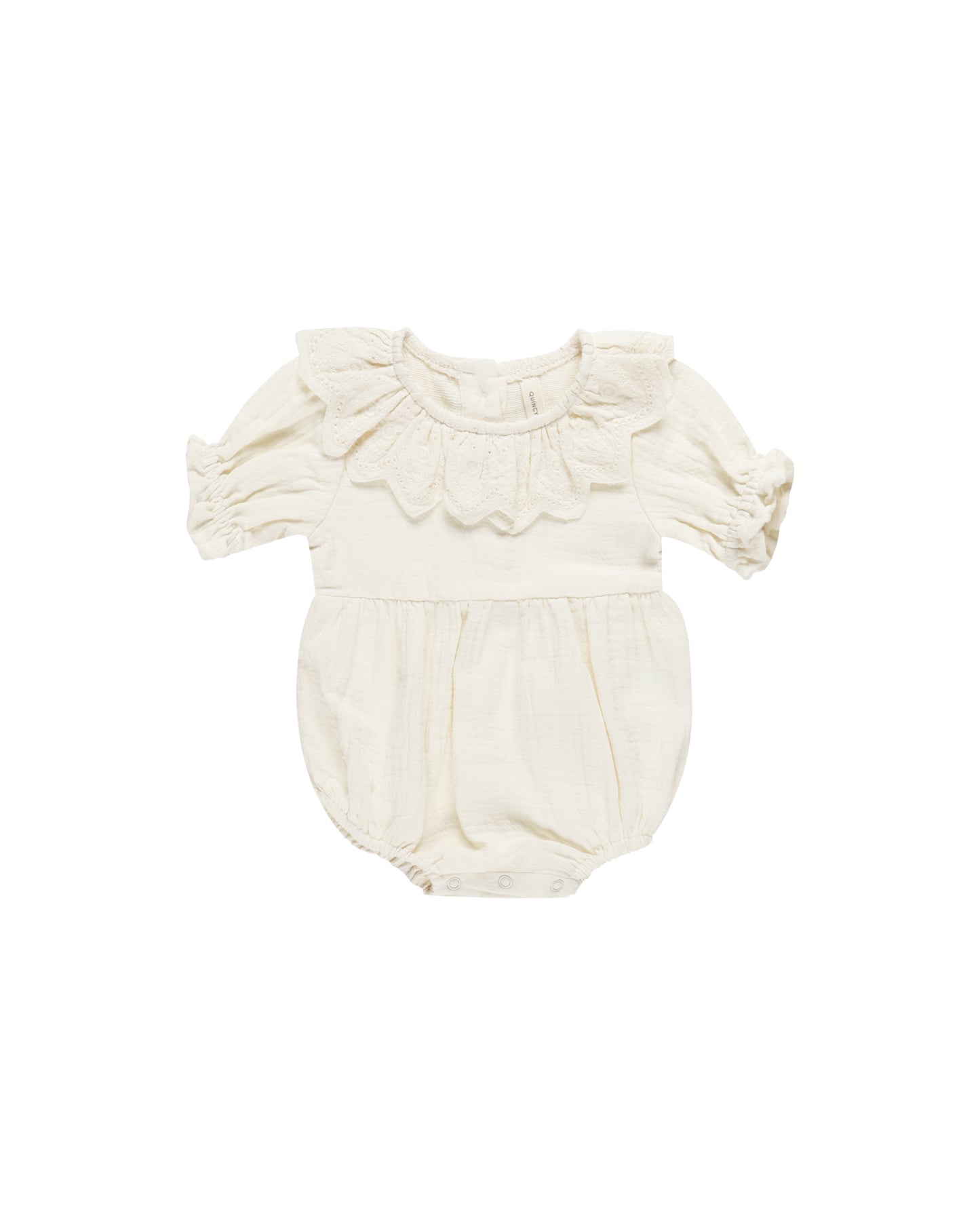 Quincy Mae Collared Romper Indigo