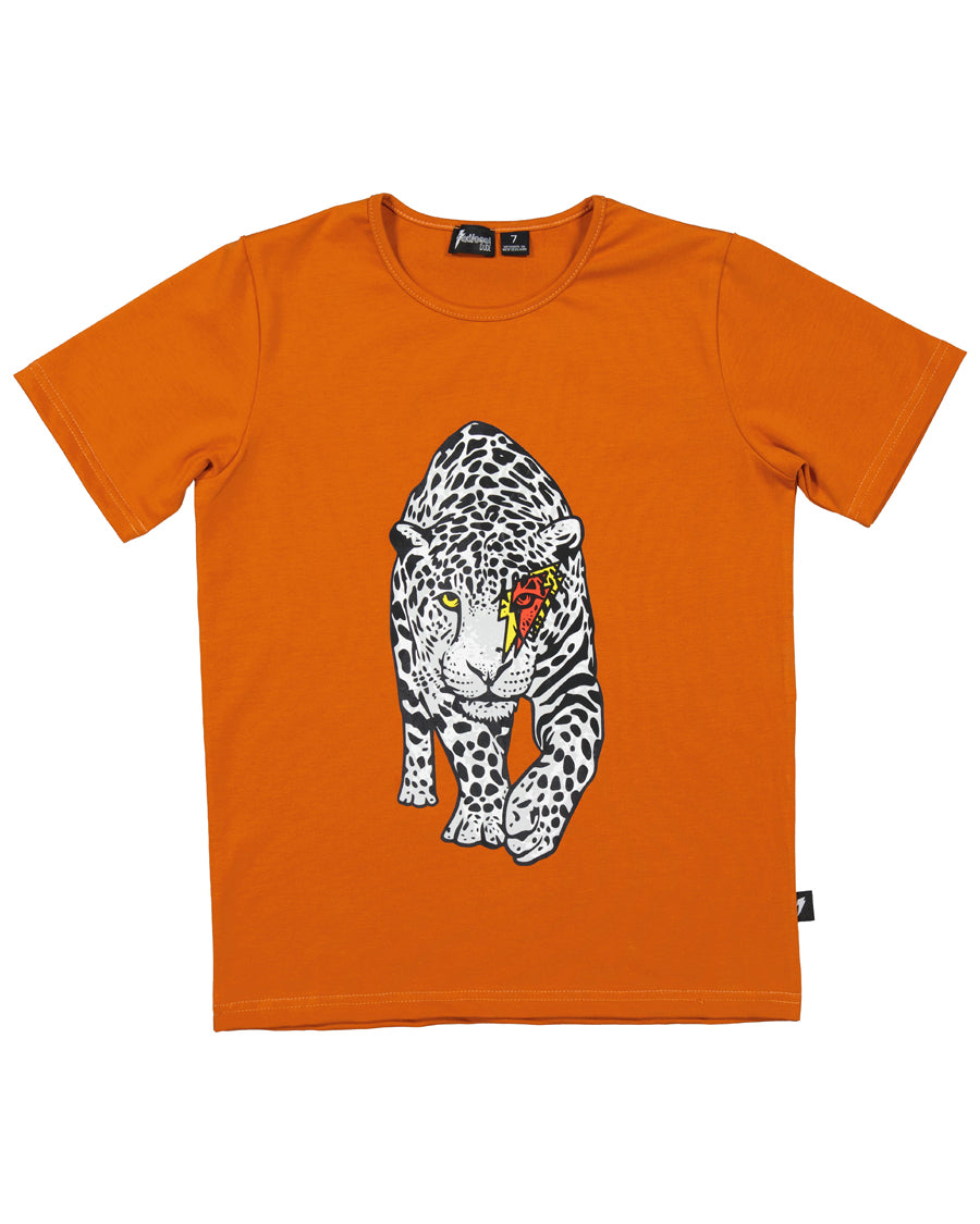 Radicool Bolt Leopard Tee in Rust