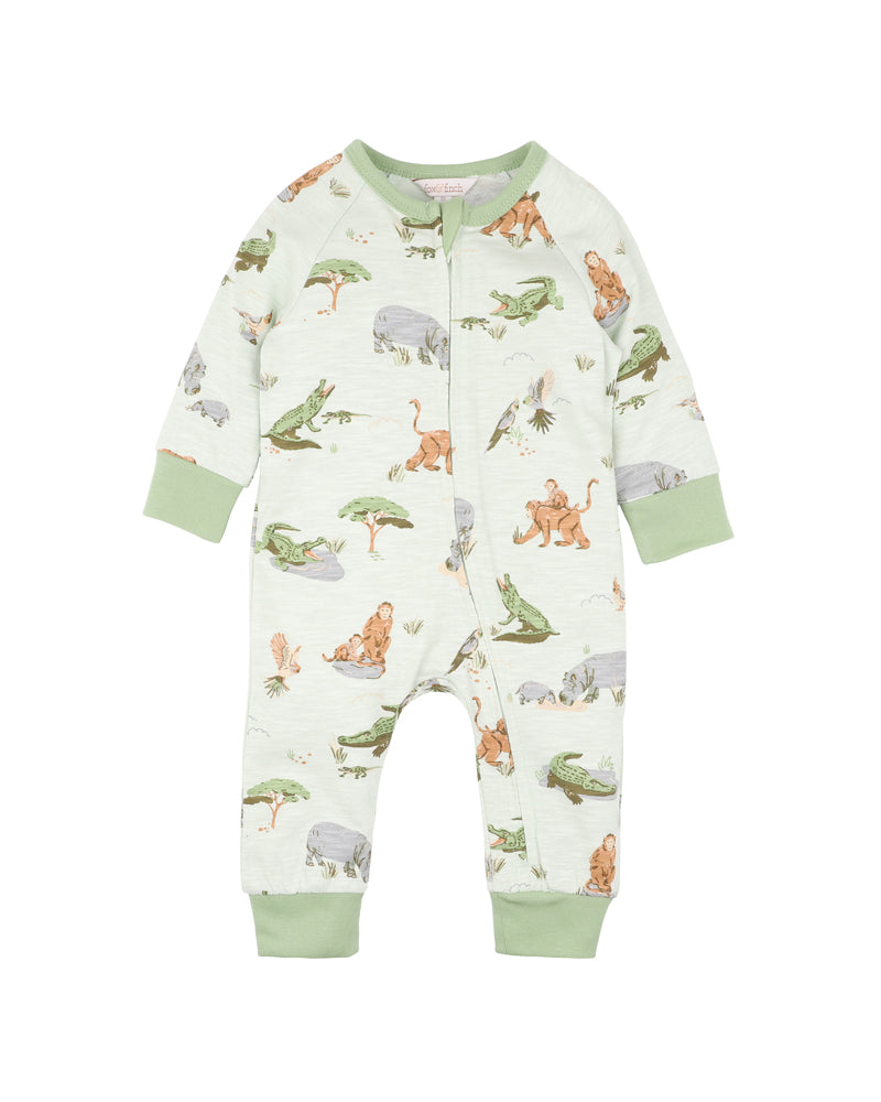 Minihaha Long Sleeve Zip Romper The Waterhole Print