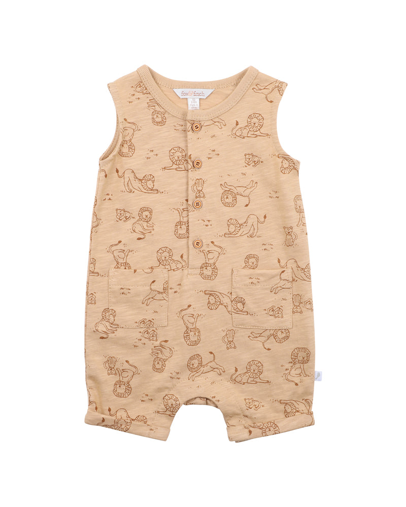 Minihaha Romper Lion Print