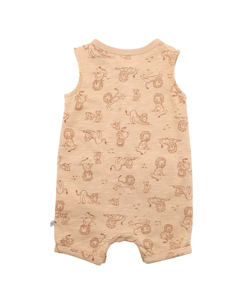 Minihaha Romper Lion Print