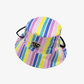 The Girl Club Reversible Bucket Hat Rainbow Stripe