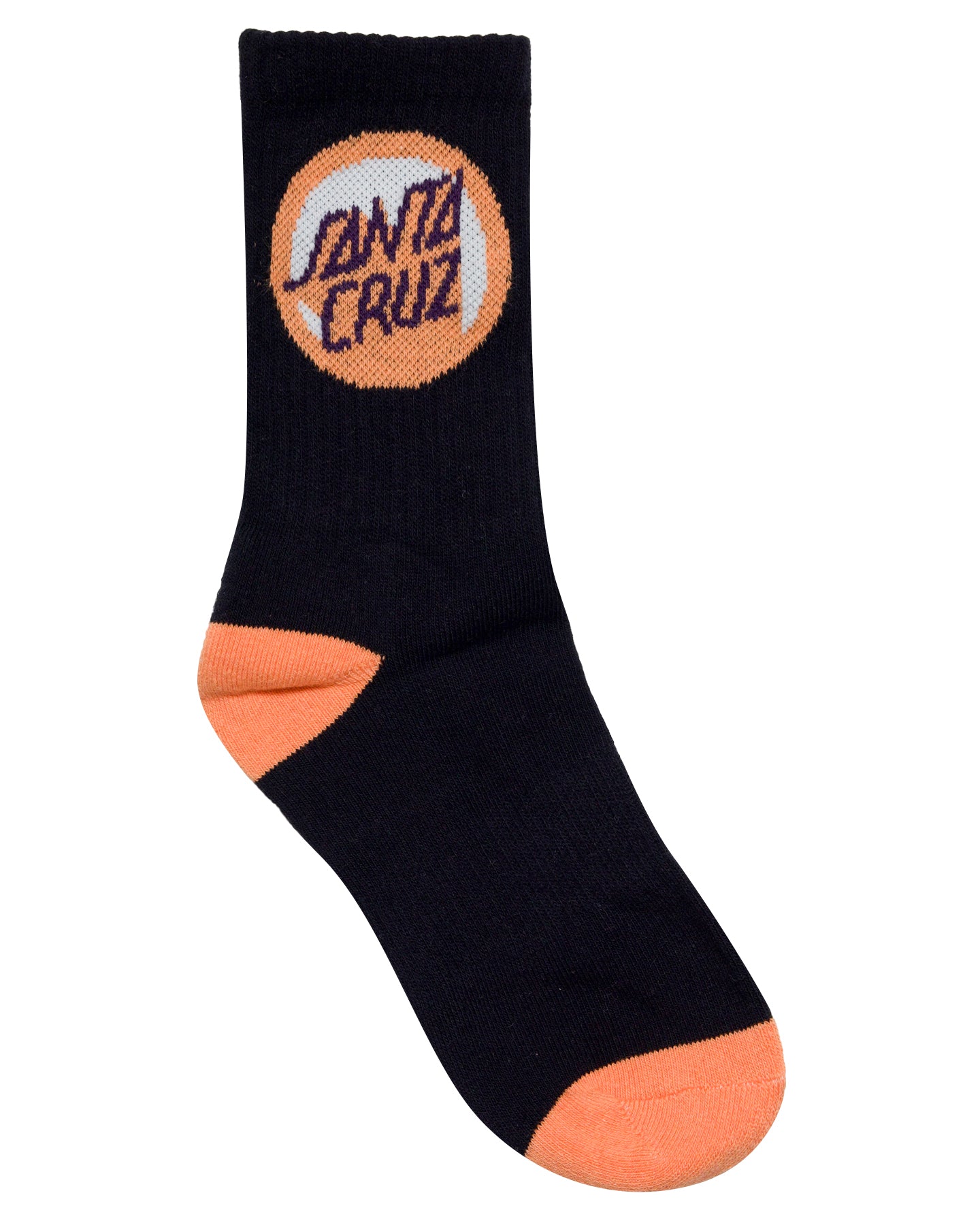 Santa Cruz Bold Shadow Dot Crew Sock 4pack Black | White | Grey Marle