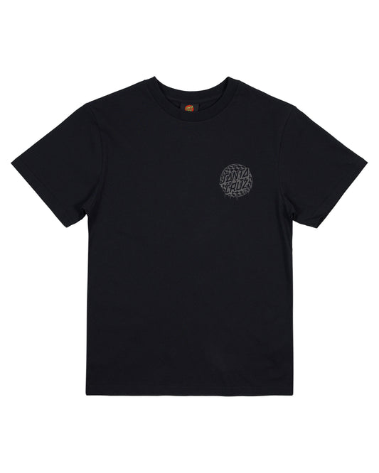 Santa Cruz Check Waste Dot Mono Reflect Short Sleeve Black