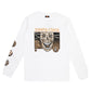 Santa Cruz Toxic Skull Front Long Sleeve Tee White