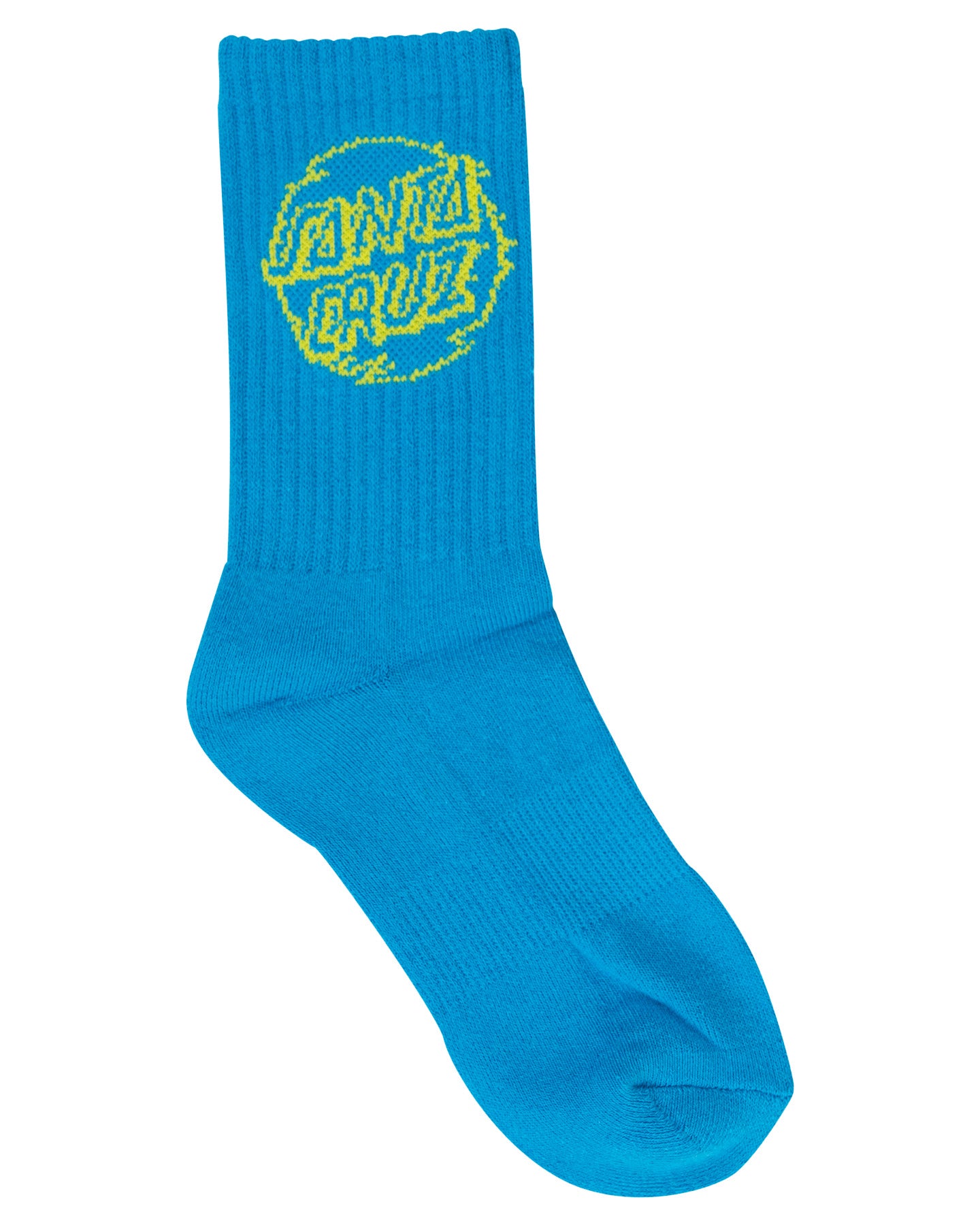 Santa Cruz Vivid Dot Mono Crew Sock Navy Lime Turquoise 3 Pack