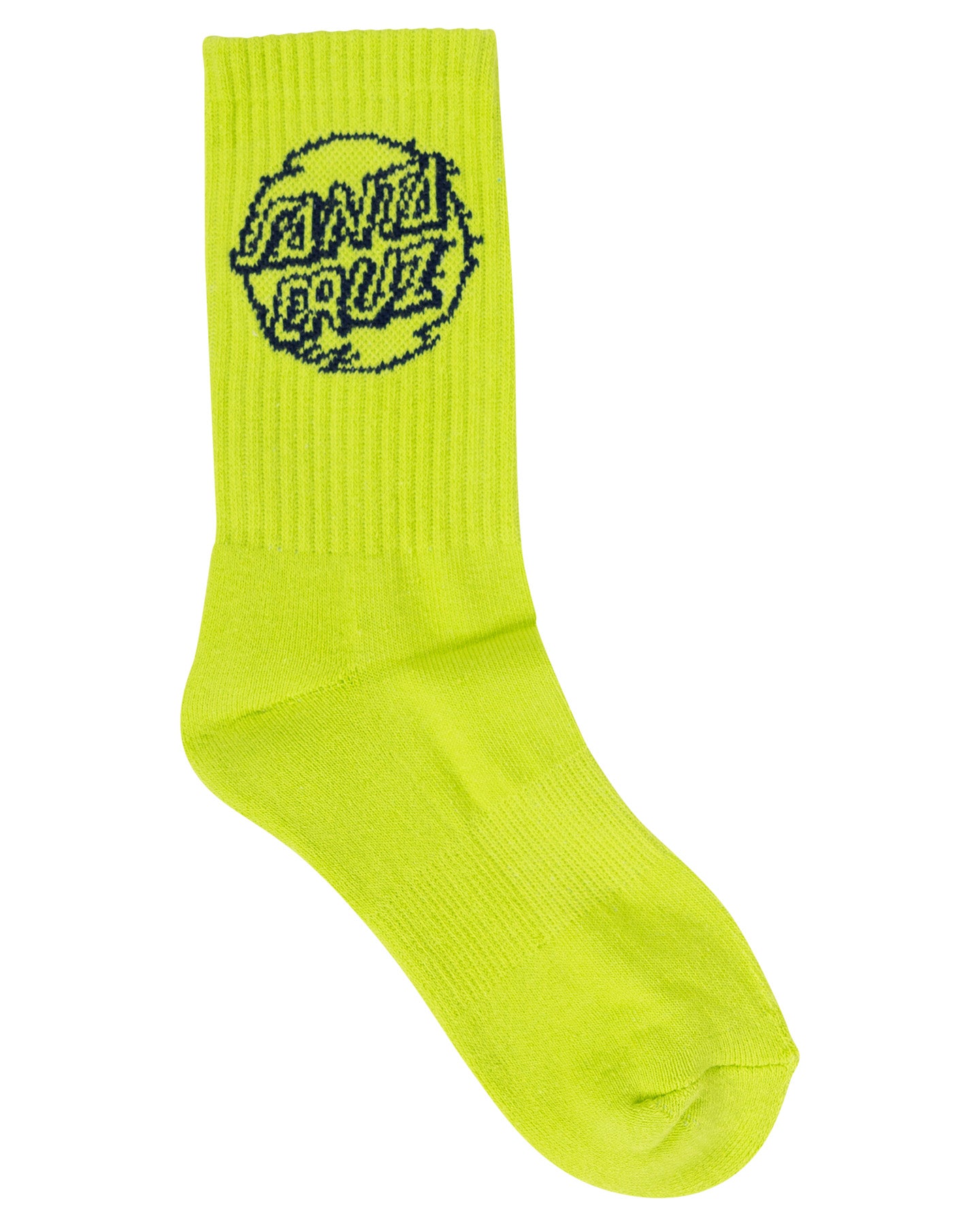 Santa Cruz Vivid Dot Mono Crew Sock Navy Lime Turquoise 3 Pack