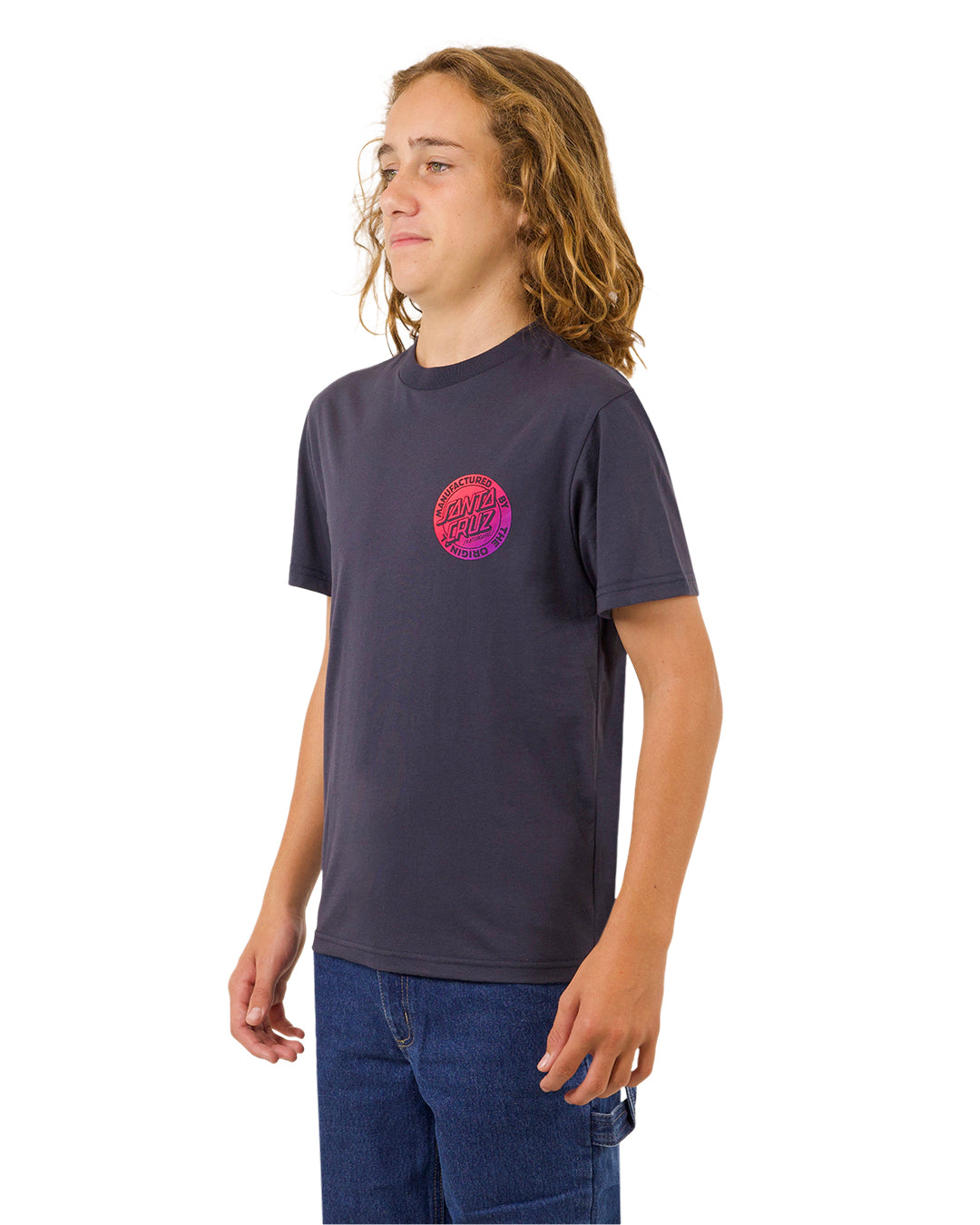 Santa Cruz MFG Dot Fade Tee Navy