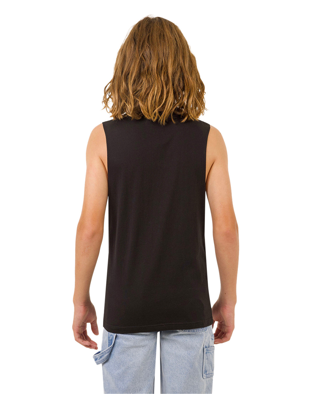 Santa Cruz Shark Dot Front Muscle Tee Black