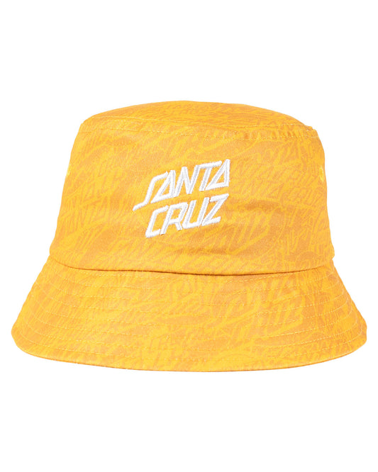 Santa Cruz Bold Stack Reversible Bucket Hat Yellow