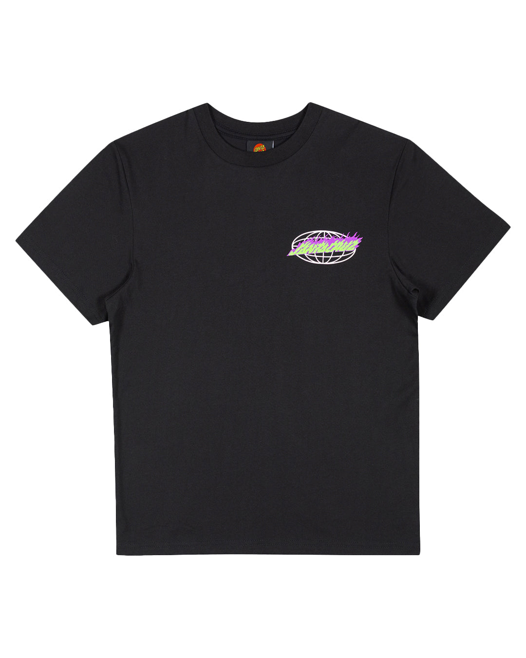 Santa Cruz Global Flame Dot Tee Black