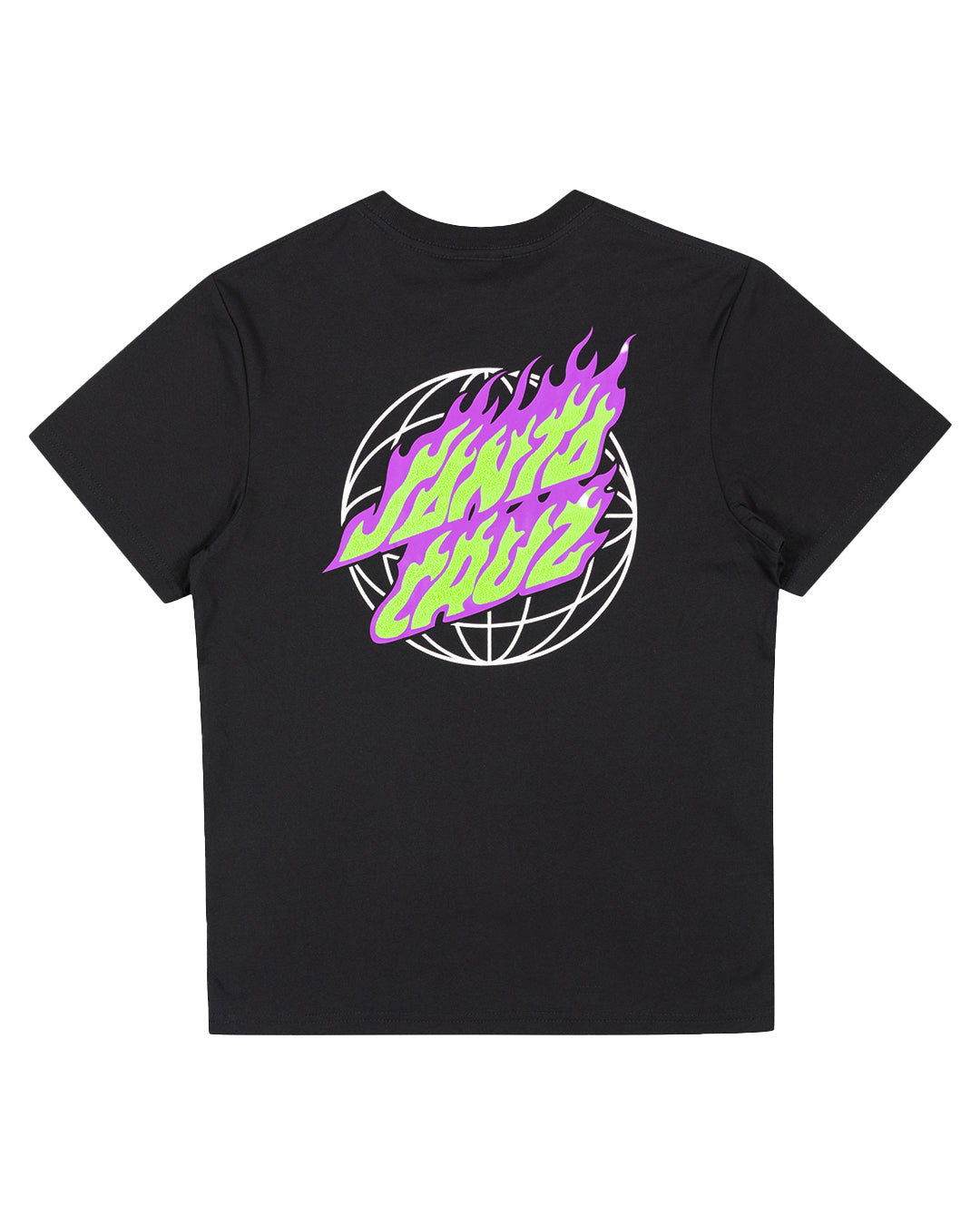 Santa Cruz Global Flame Dot Tee Black