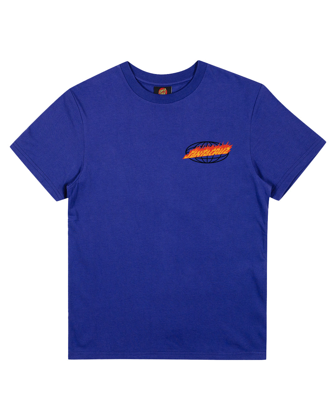 Santa Cruz Global Flame Dot Tee Dark Blue