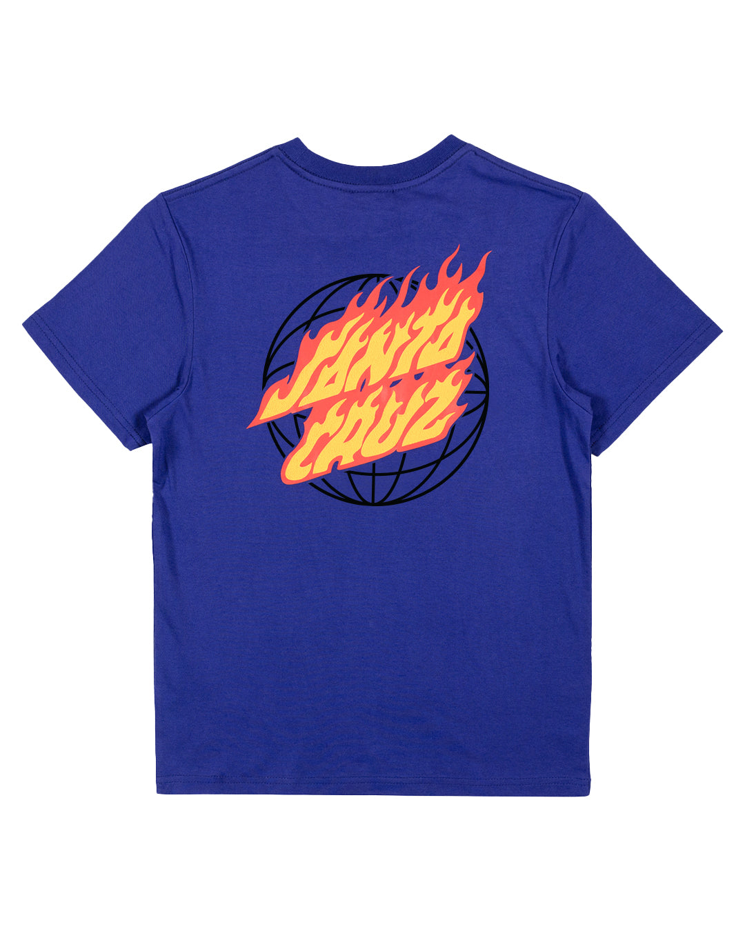 Santa Cruz Global Flame Dot Tee Dark Blue