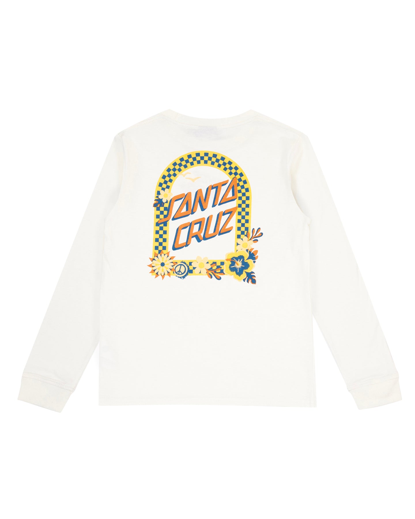 Santa Cruz Free Spirit Floral Front Long Sleeve Tee Cream