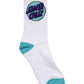 Santa Cruz Other Dot Crew Sock 4pack Rose | White | Turquoise | White