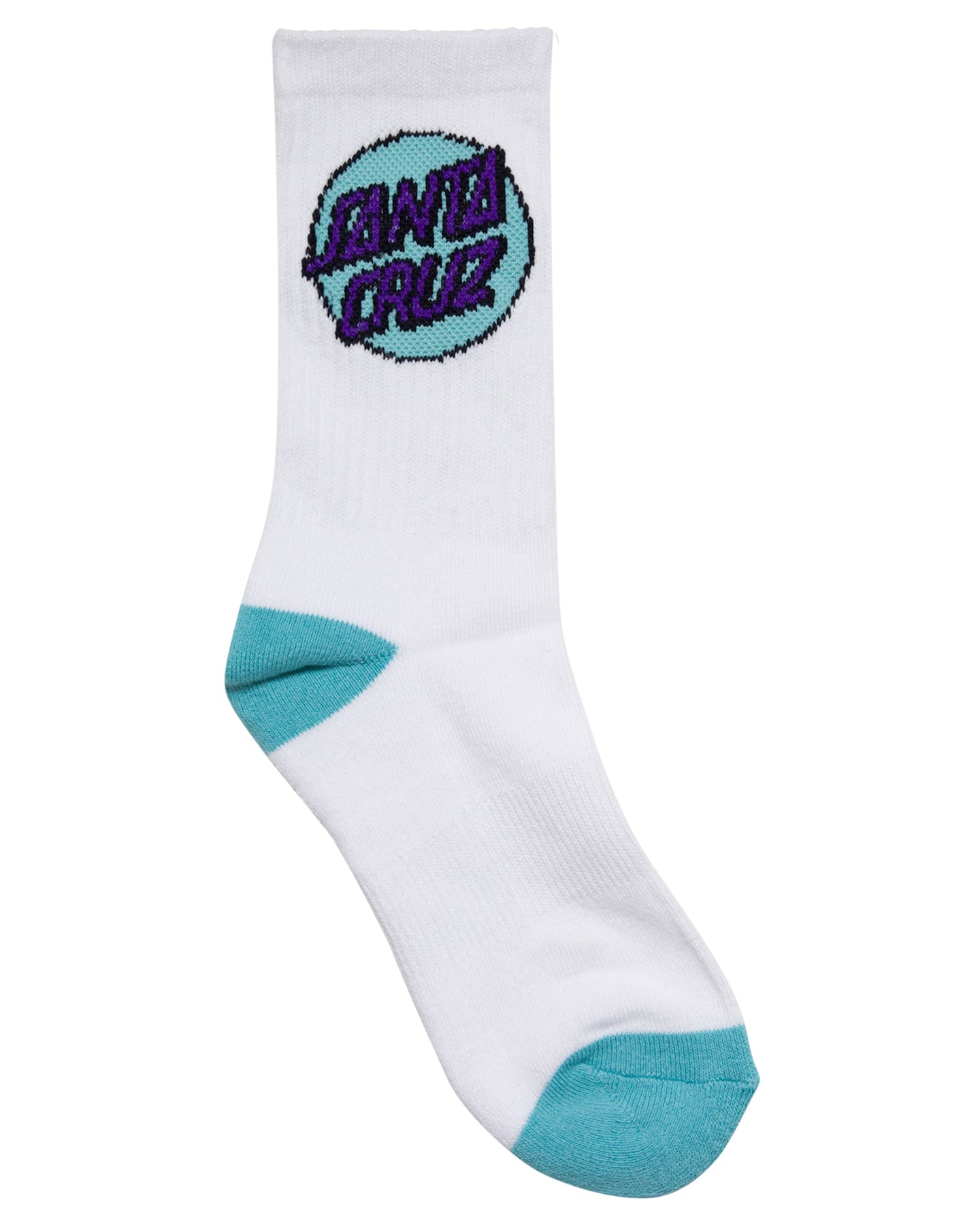 Santa Cruz Other Dot Crew Sock 4pack Rose | White | Turquoise | White