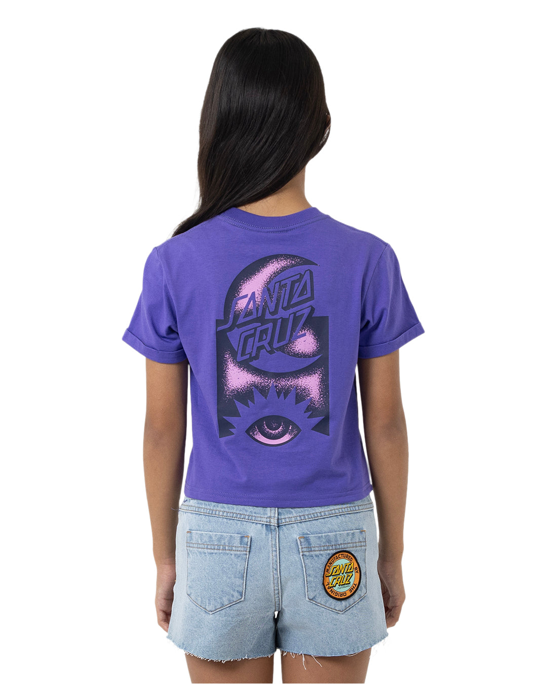 Santa Cruz Seeing Moon Dot Strip Short Sleeve Tee Iris