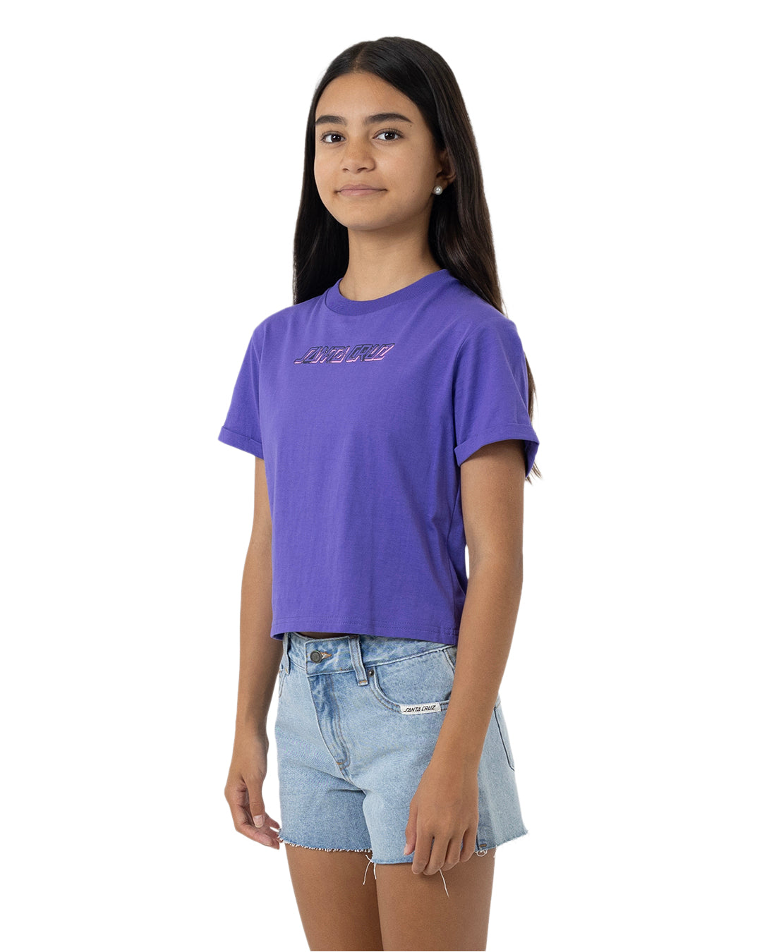 Santa Cruz Seeing Moon Dot Strip Short Sleeve Tee Iris