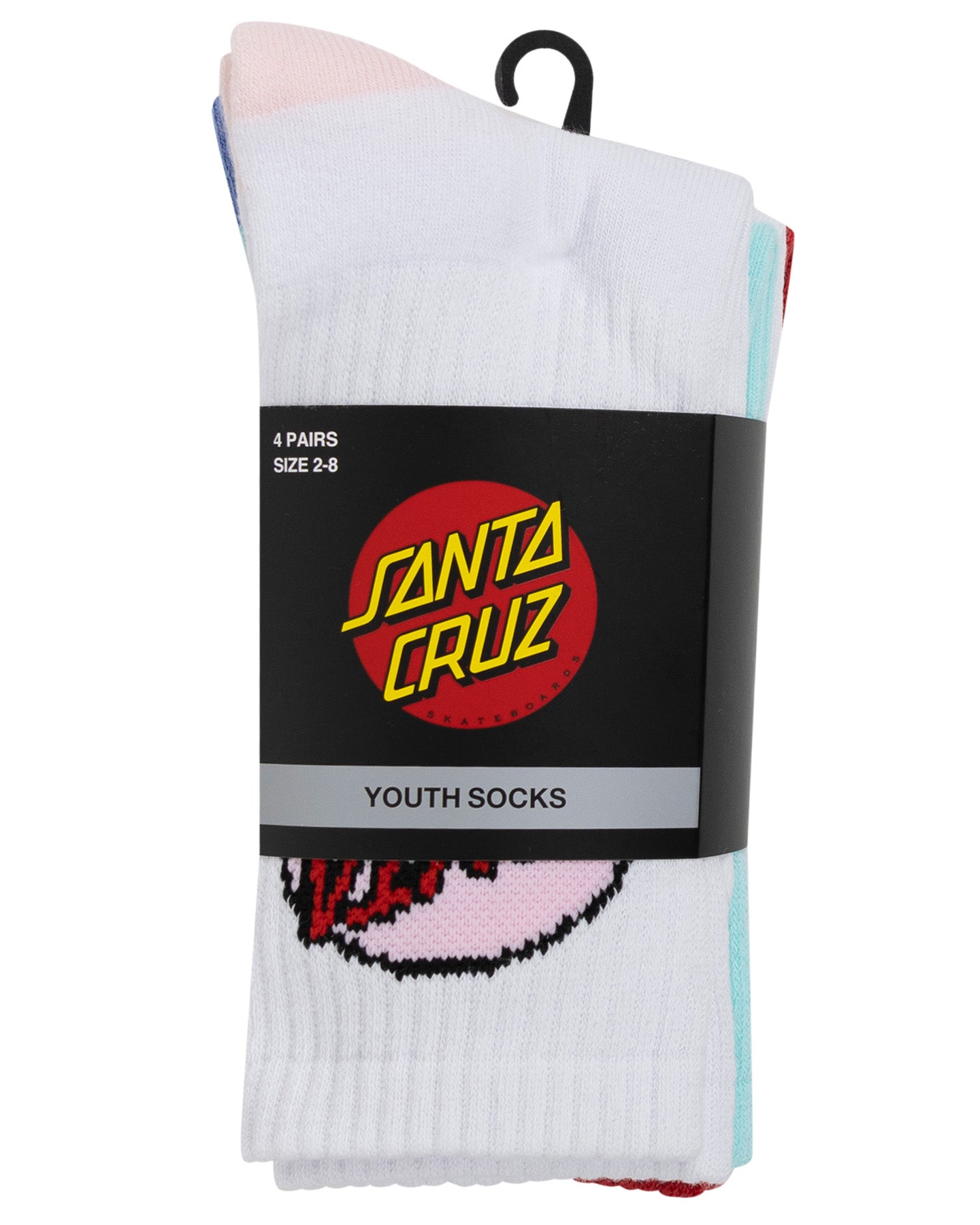 Santa Cruz Other Dot Crew Sock 4 Pack White Light Green Rose