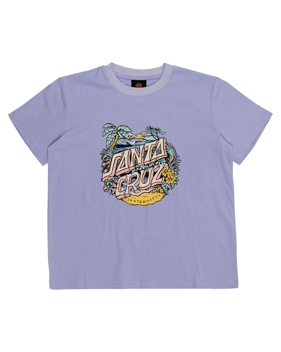 Santa Cruz Aloha Dot Front Tee Iris