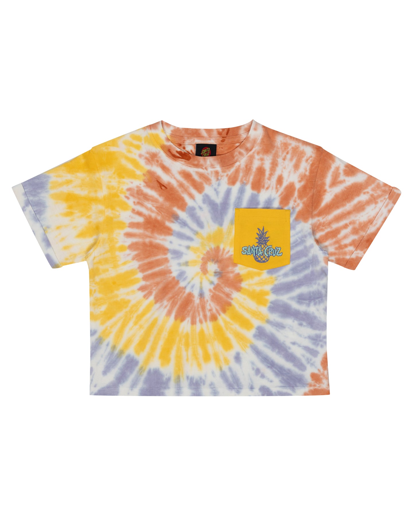 Santa Cruz Tropic Pocket Tee Gold Tie Dye