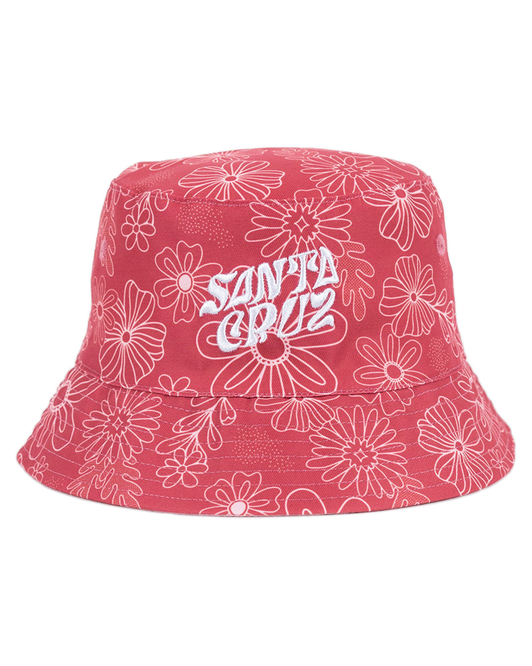 Santa Cruz Vibes Repeat Mono Bucket Hat Rose