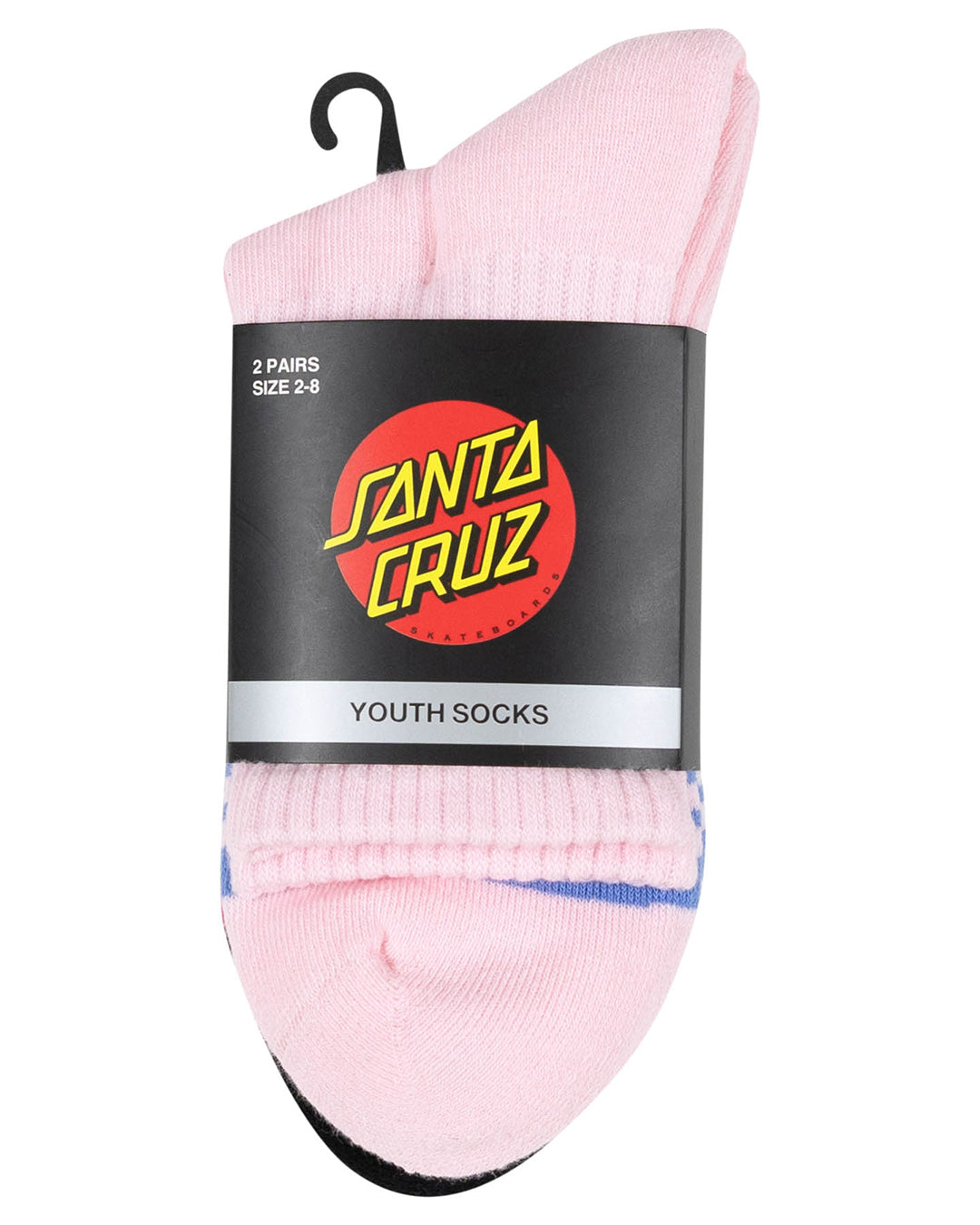 Santa Cruz Balloon Heart Mid Sock Pink | Black