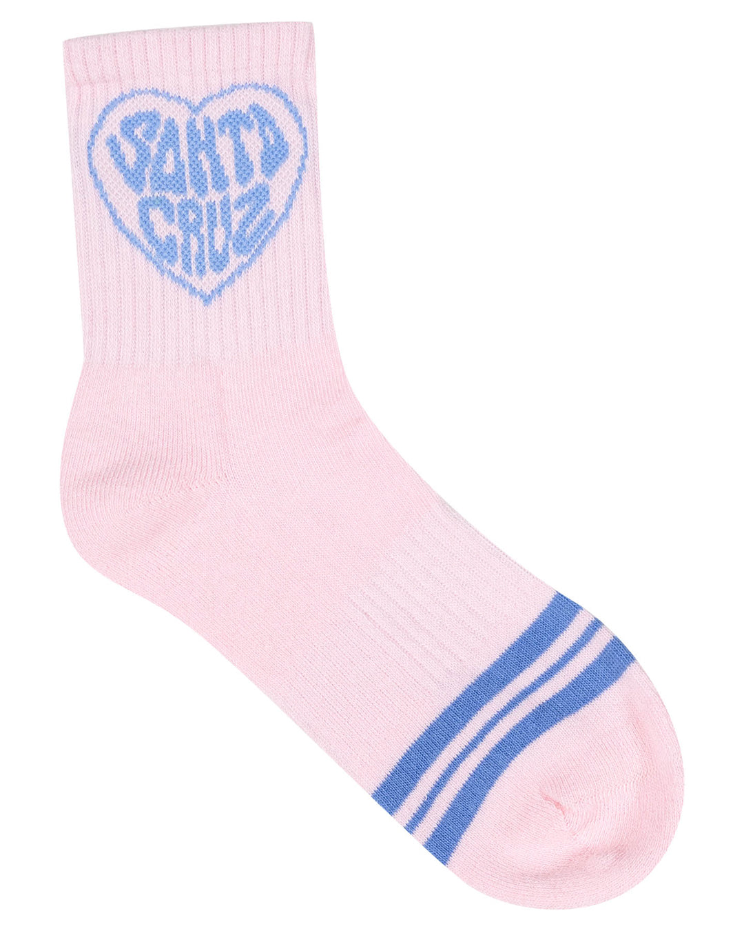 Santa Cruz Balloon Heart Mid Sock Pink | Black