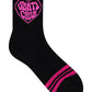 Santa Cruz Balloon Heart Mid Sock Pink | Black