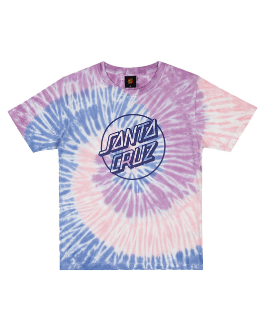 Santa Cruz Opus Dot Front Tee Purple Tie Dye